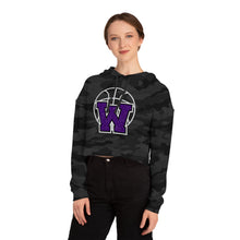 Load image into Gallery viewer, Winner Warrior Stylish Women's Cropped Hooded Sweatshirt with 'W' Basketball Design