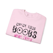 Load image into Gallery viewer, Check your boobs Unisex Heavy Blend™ Crewneck Sweatshirt