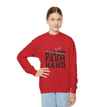 Load image into Gallery viewer, Free/hired Farm Hand Youth Crewneck Sweatshirt