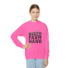 Load image into Gallery viewer, Free/hired Farm Hand Youth Crewneck Sweatshirt