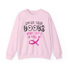 Load image into Gallery viewer, Check your boobs Unisex Heavy Blend™ Crewneck Sweatshirt