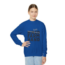 Load image into Gallery viewer, Free/hired Farm Hand Youth Crewneck Sweatshirt