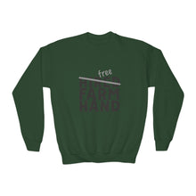 Load image into Gallery viewer, Free/hired Farm Hand Youth Crewneck Sweatshirt