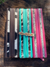 Load image into Gallery viewer, Tooled Leather & Cowhide Iron Straightener Holders: Black