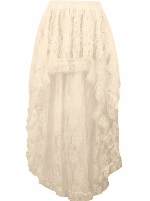 Cream High Low Skirt 183 APPAREL