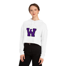 Load image into Gallery viewer, Winner Warrior Stylish Women&#39;s Cropped Hooded Sweatshirt with &#39;W&#39; Basketball Design
